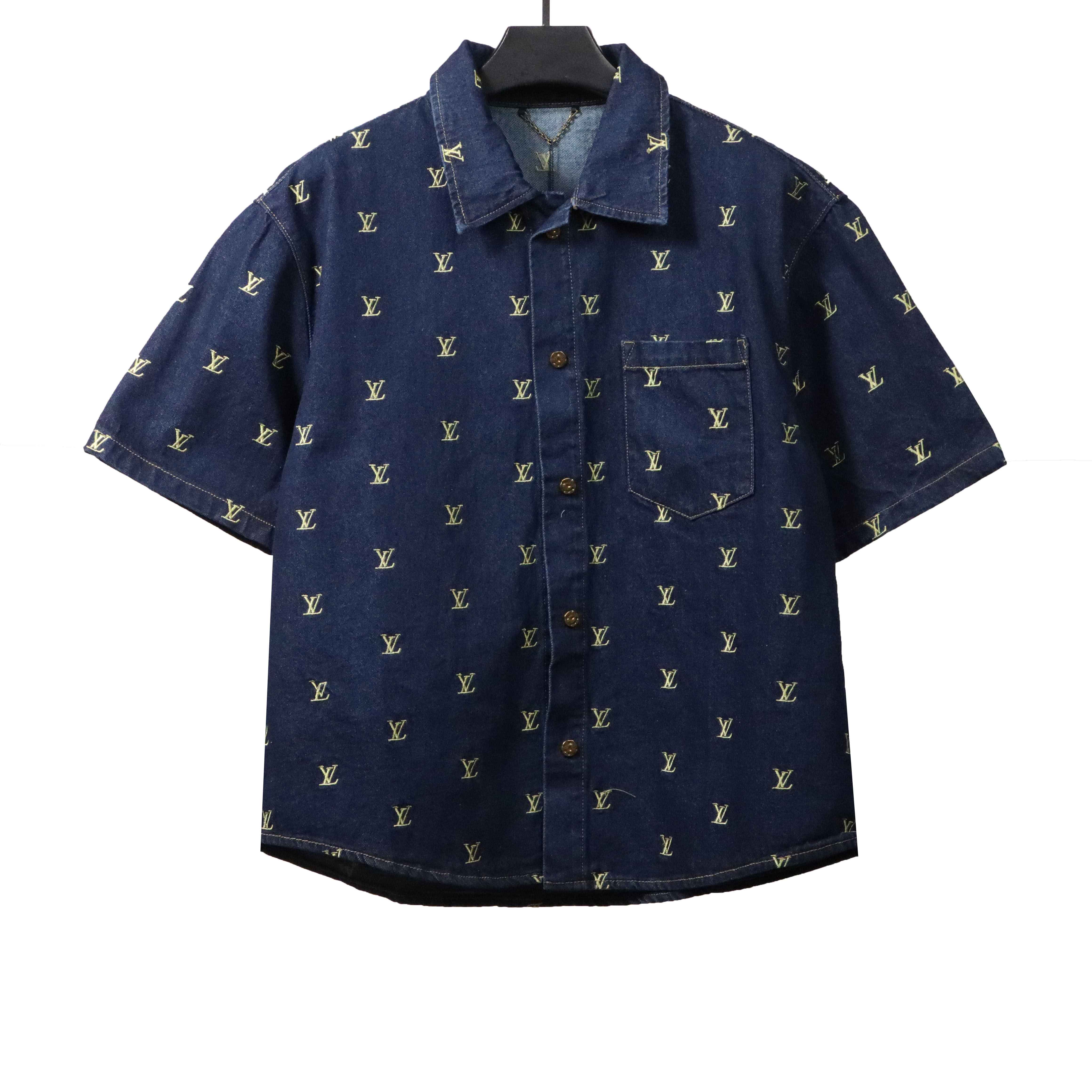 Louis Vuitton full print logo denim T-Shirts
