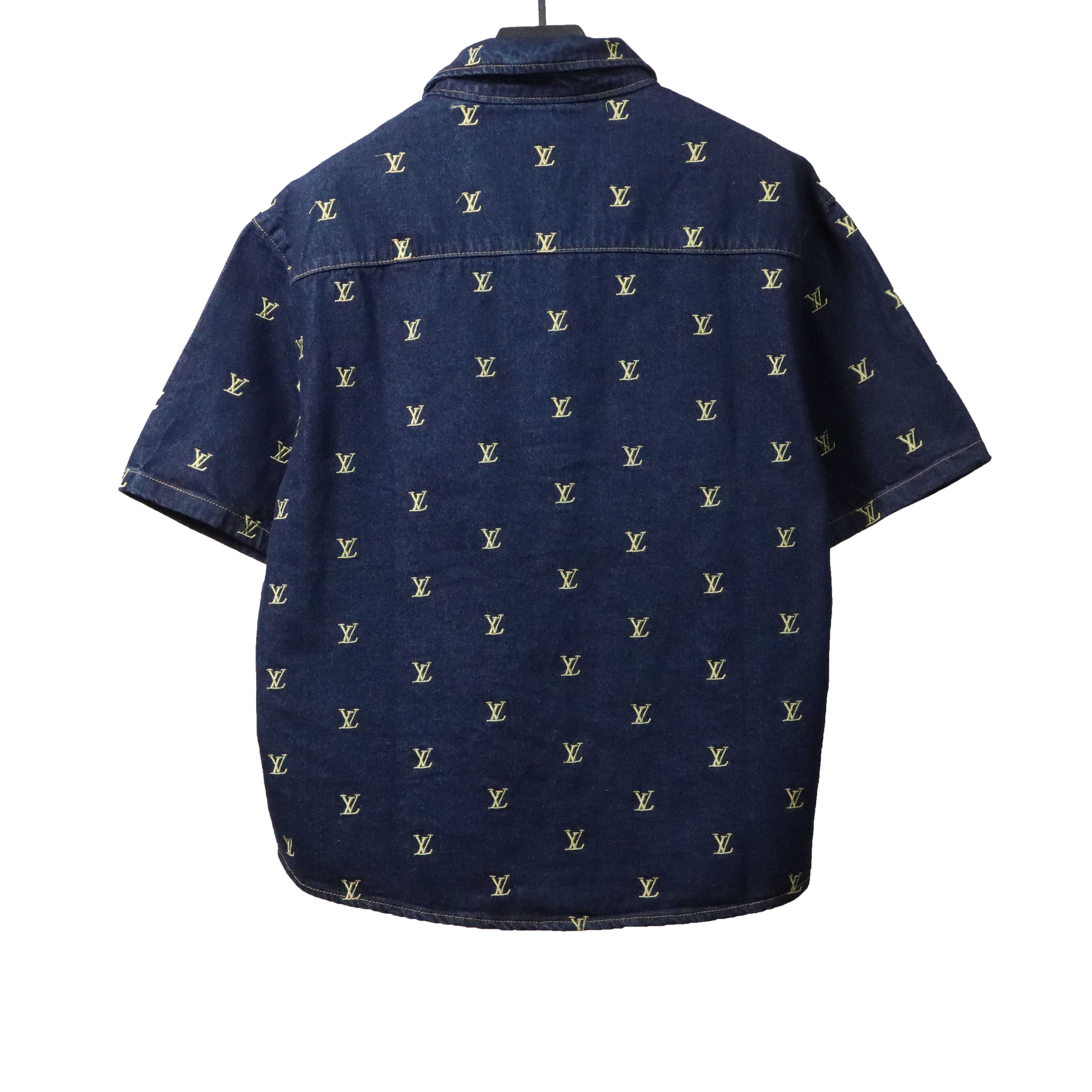 Louis Vuitton full print logo denim T-Shirts