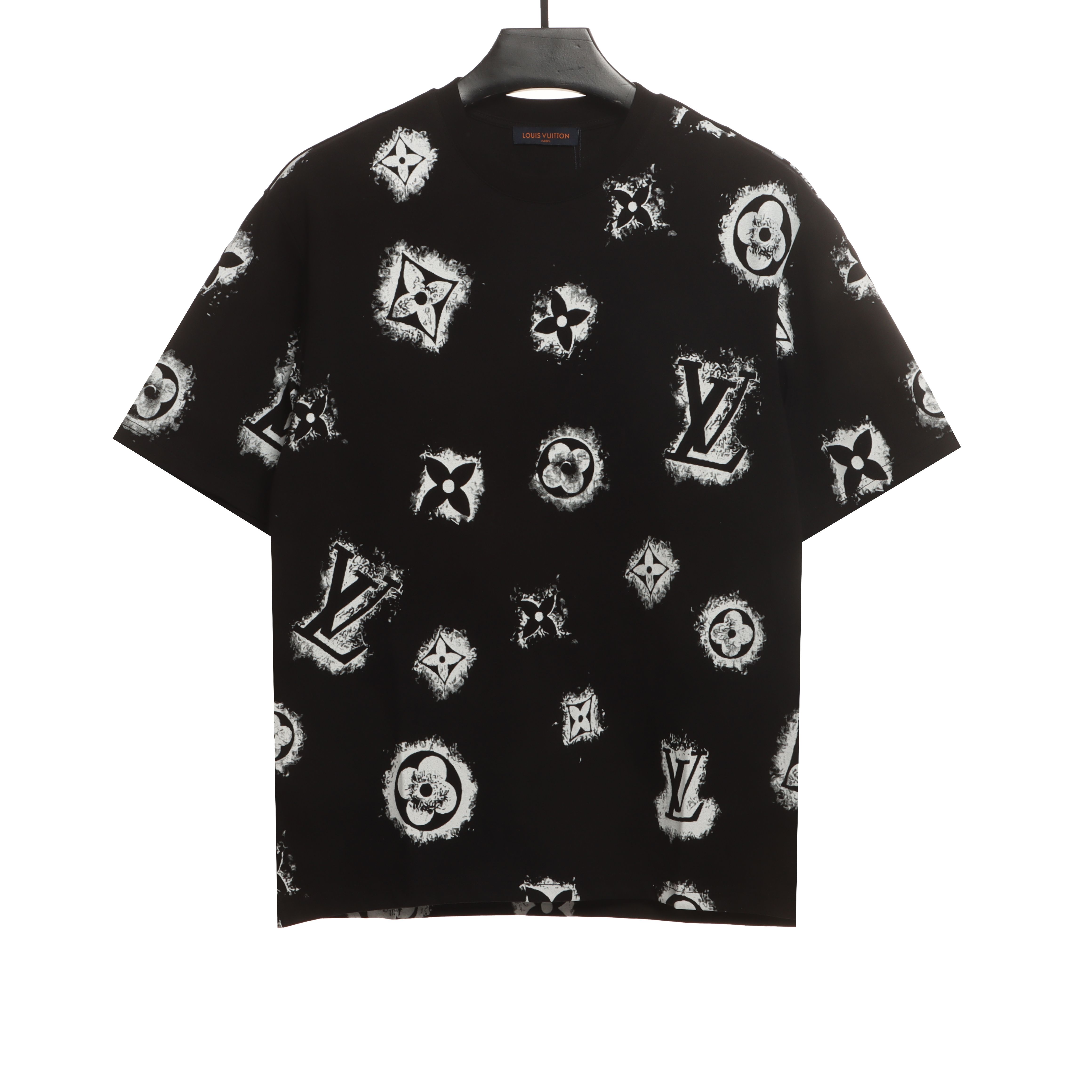 Louis Vuitton full print logo T-Shirts black
