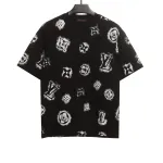 Louis Vuitton full print logo T-Shirts black