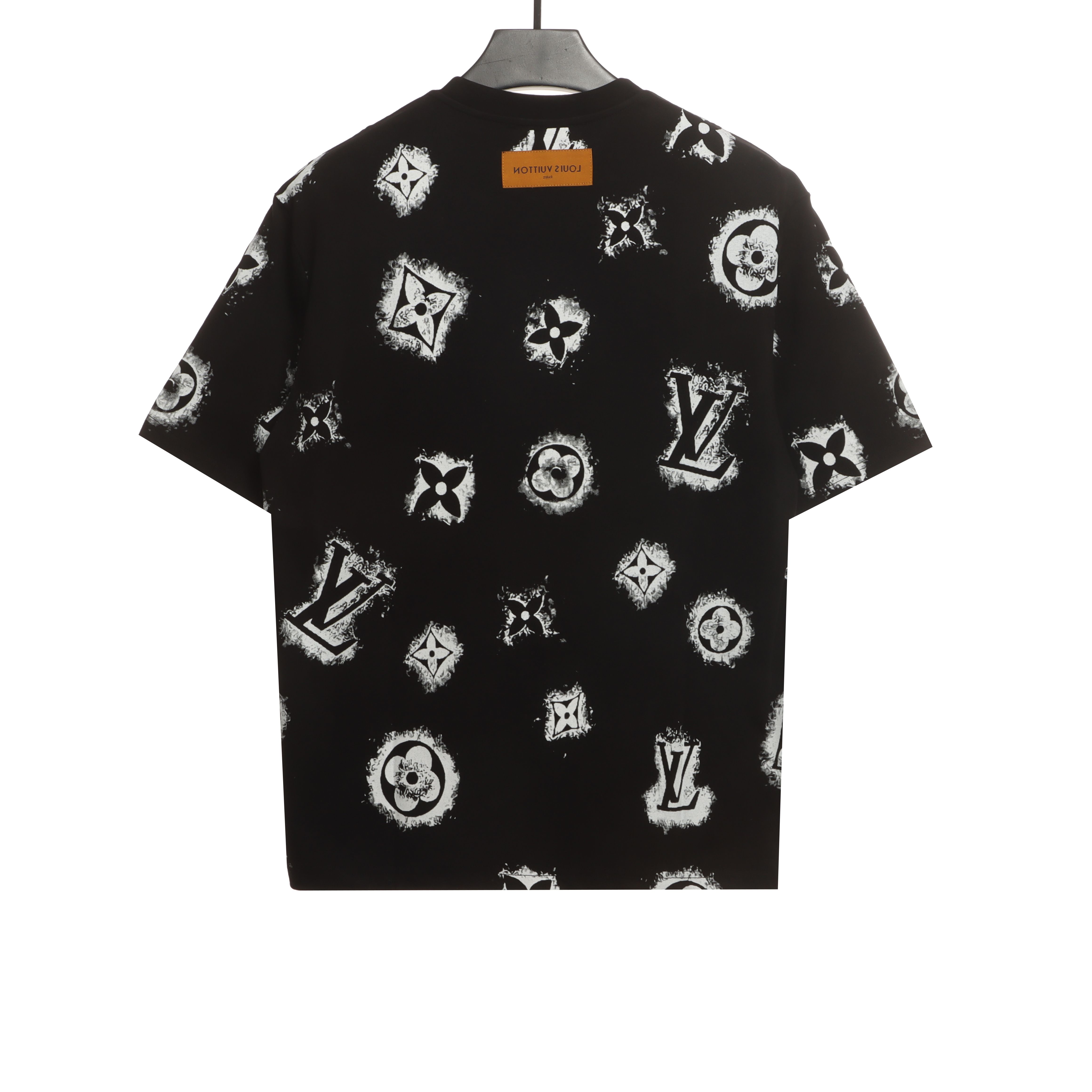 Louis Vuitton full print logo T-Shirts black