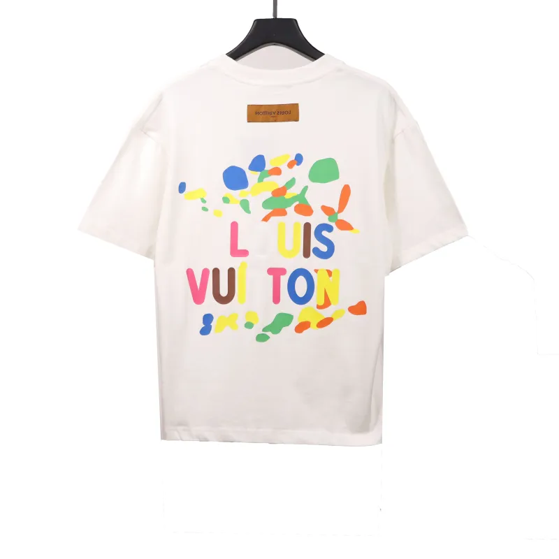 Louis Vuitton graffiti color letter T-Shirts white