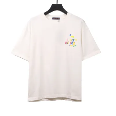 Louis Vuitton graffiti color letter T-Shirts white 01