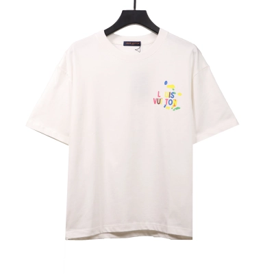 Louis Vuitton graffiti color letter T-Shirts white 01