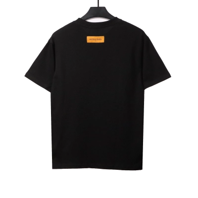 Louis Vuitton green jacquard logo letter T-Shirts black 02