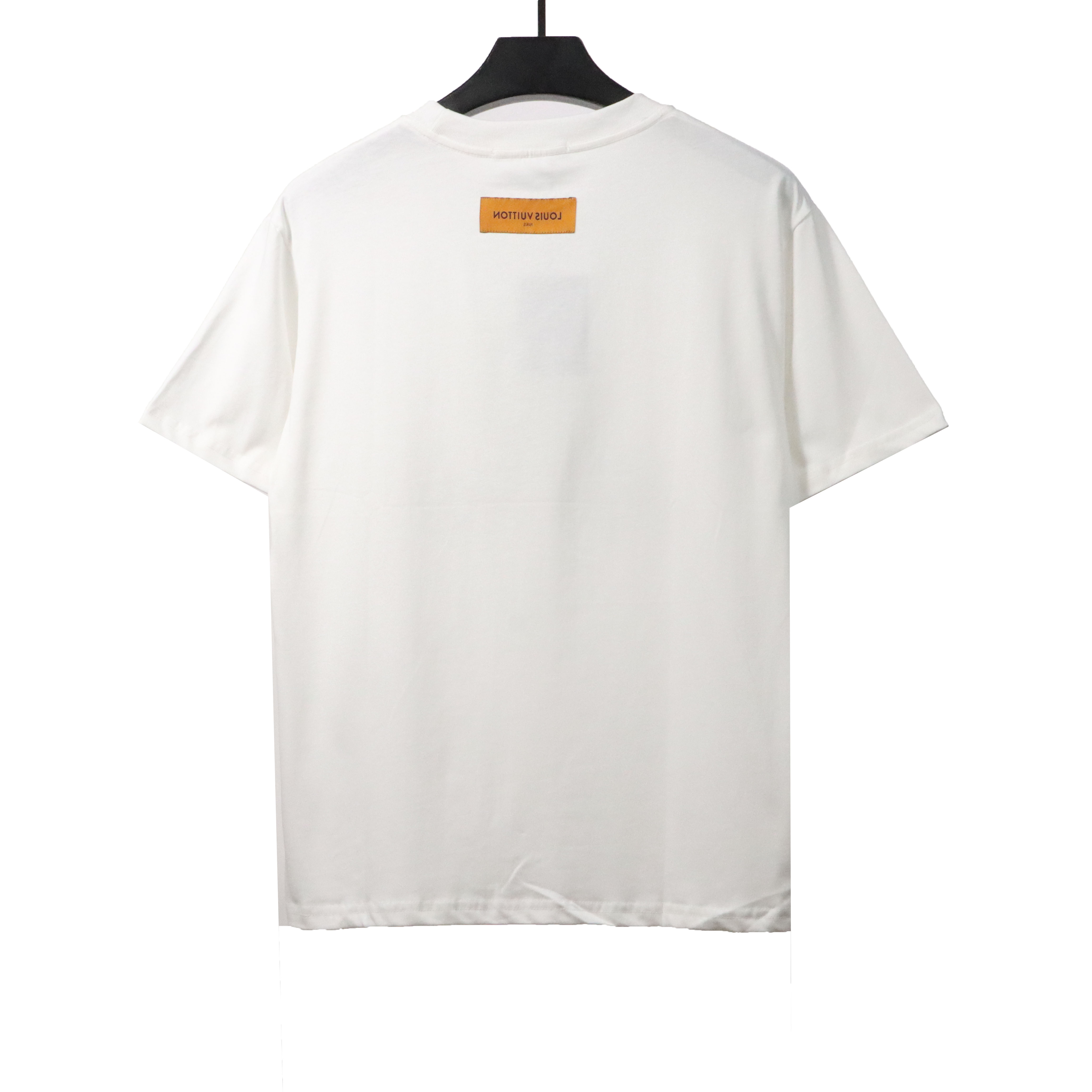 Louis Vuitton green jacquard logo letter T-Shirts white