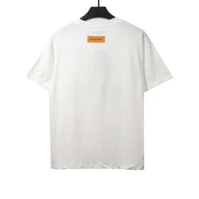 Louis Vuitton green jacquard logo letter T-Shirts white 02