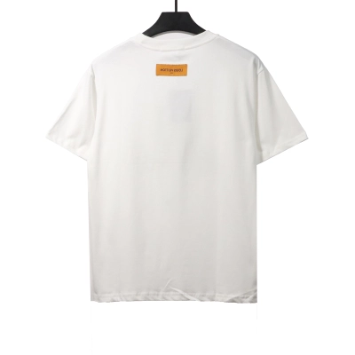 Louis Vuitton green jacquard logo letter T-Shirts white 02