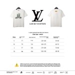 Louis Vuitton green jacquard logo letter T-Shirts white
