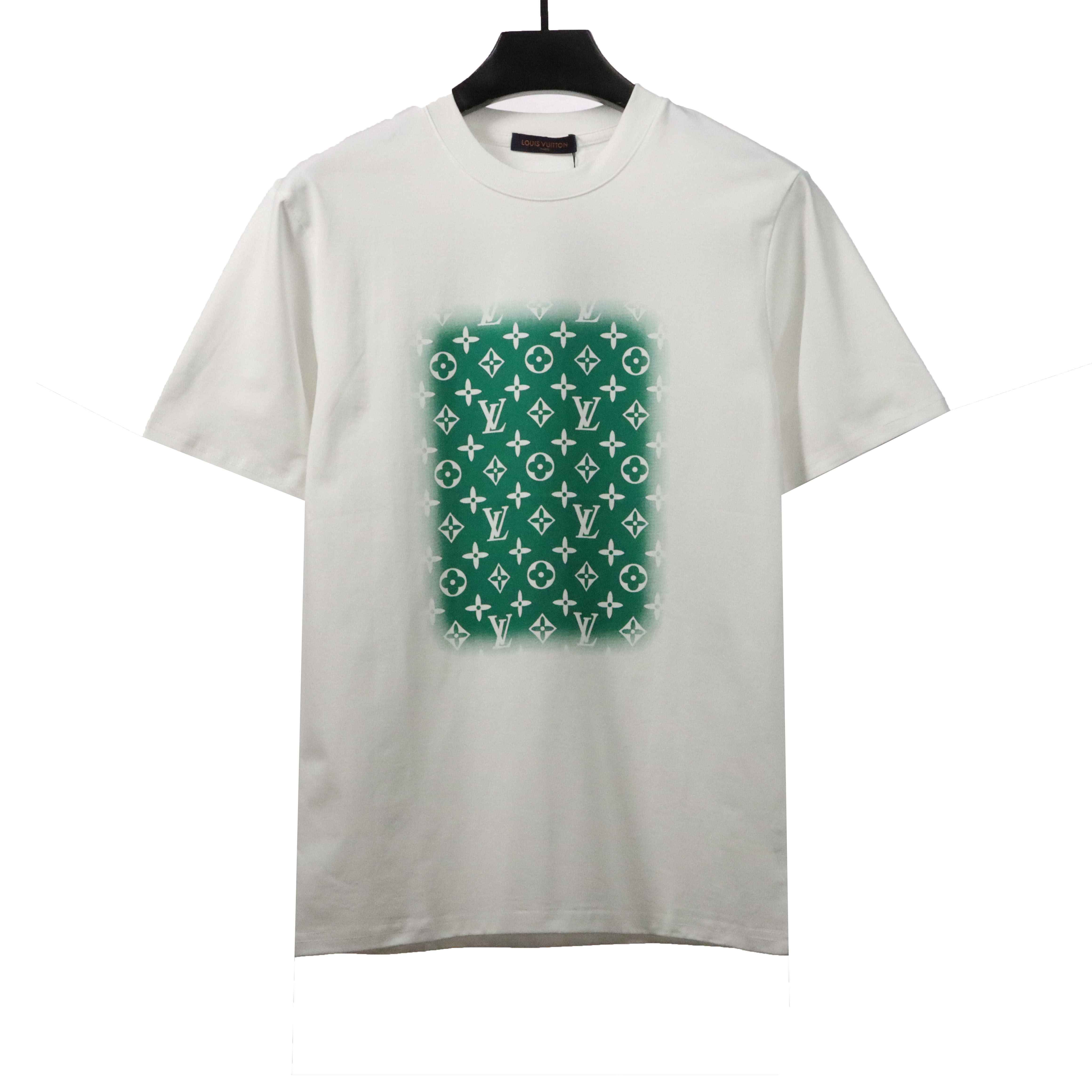 Louis Vuitton green square jacquard T-Shirts