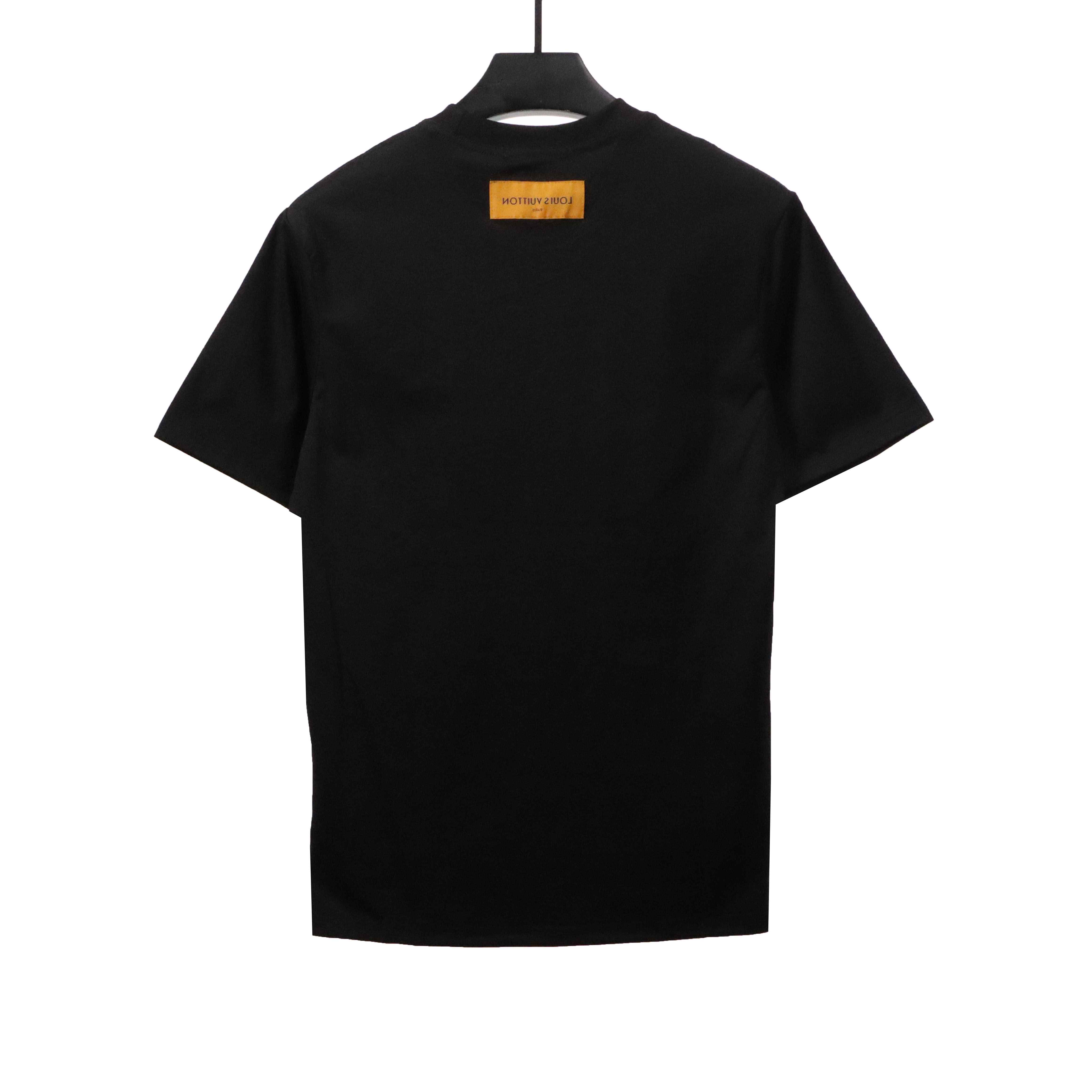 Louis Vuitton green square jacquard T-Shirts black