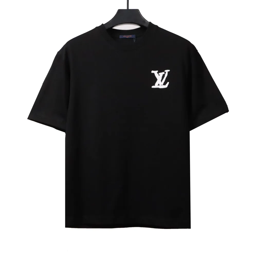  Louis Vuitton Hand-painted large letter LOGO T-Shirts black