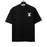  Louis Vuitton Hand-painted large letter LOGO T-Shirts black