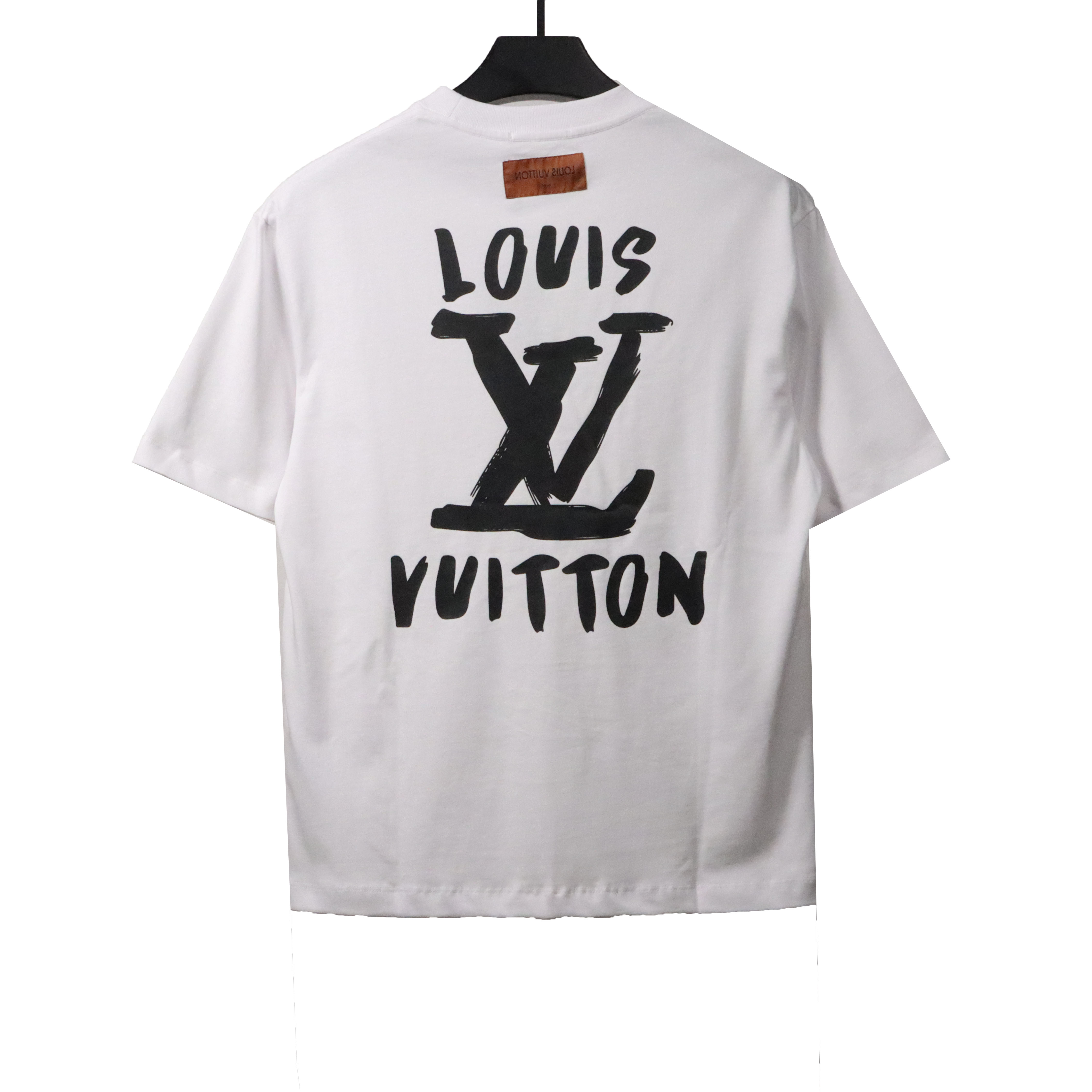 Louis Vuitton hand-painted large letter LOGO T-Shirts white