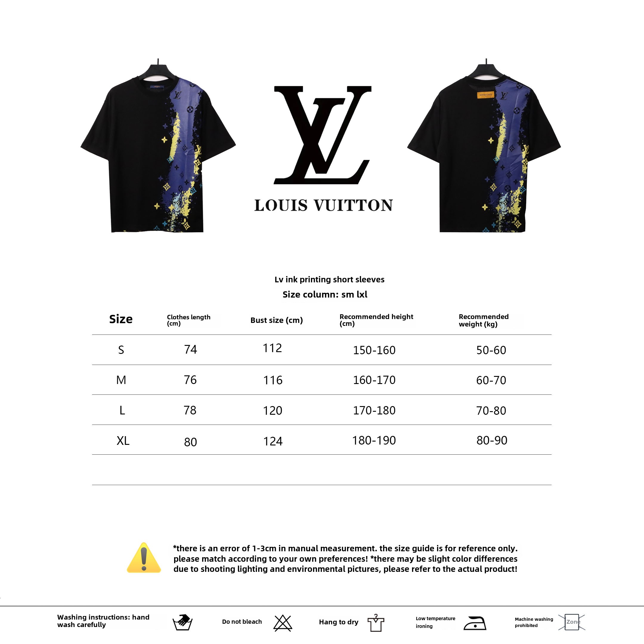 Louis Vuitton ink print T-Shirts black