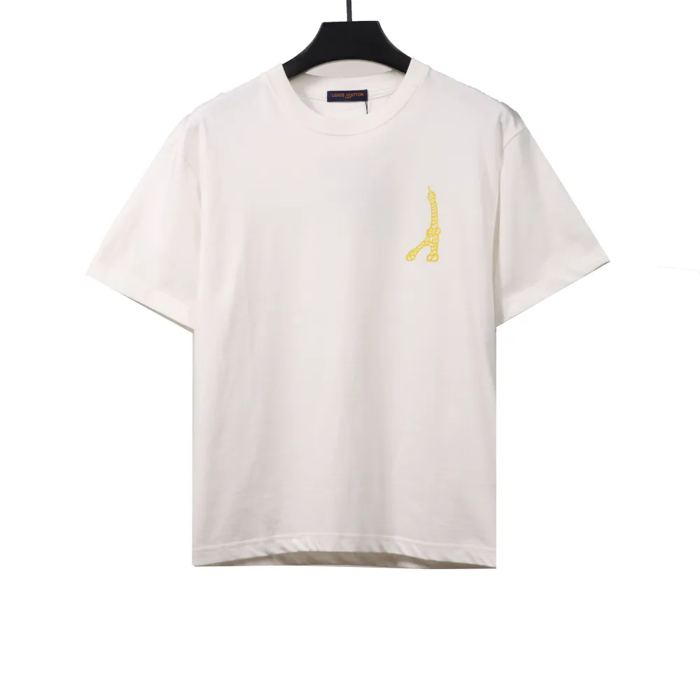  Louis Vuitton iron tower print T-Shirts white