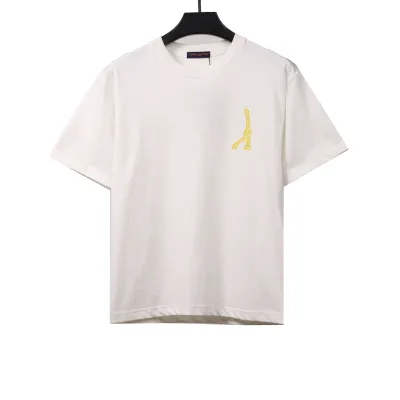  Louis Vuitton iron tower print T-Shirts white 01