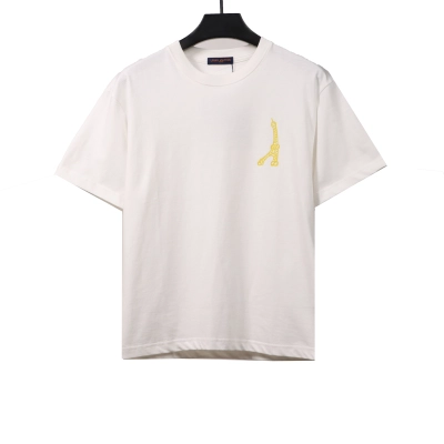  Louis Vuitton iron tower print T-Shirts white 01
