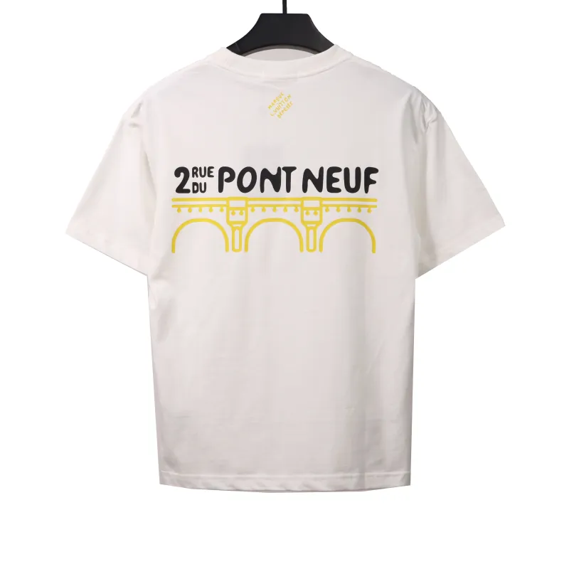  Louis Vuitton iron tower print T-Shirts white