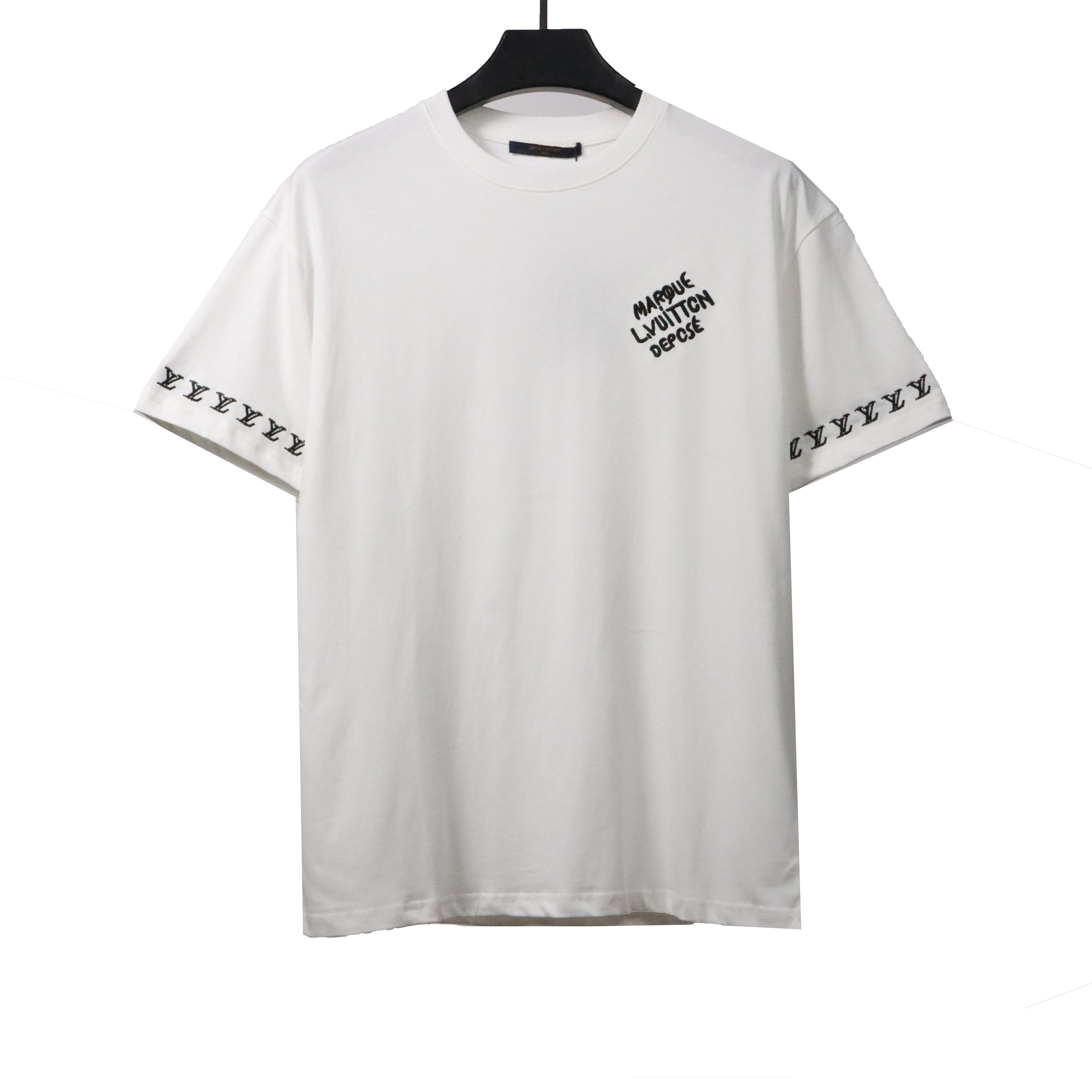 Louis Vuitton jacquard logo letter T-Shirts white