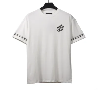 Louis Vuitton jacquard logo letter T-Shirts white 01