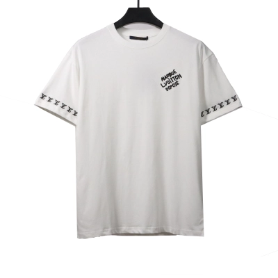 Louis Vuitton jacquard logo letter T-Shirts white 01