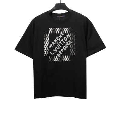 Louis Vuitton joint Dong Fei handmade pearl embroidery T-Shirts 01