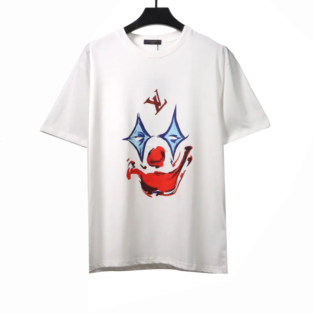 Louis Vuitton Joker smiley face logo print T-Shirts white