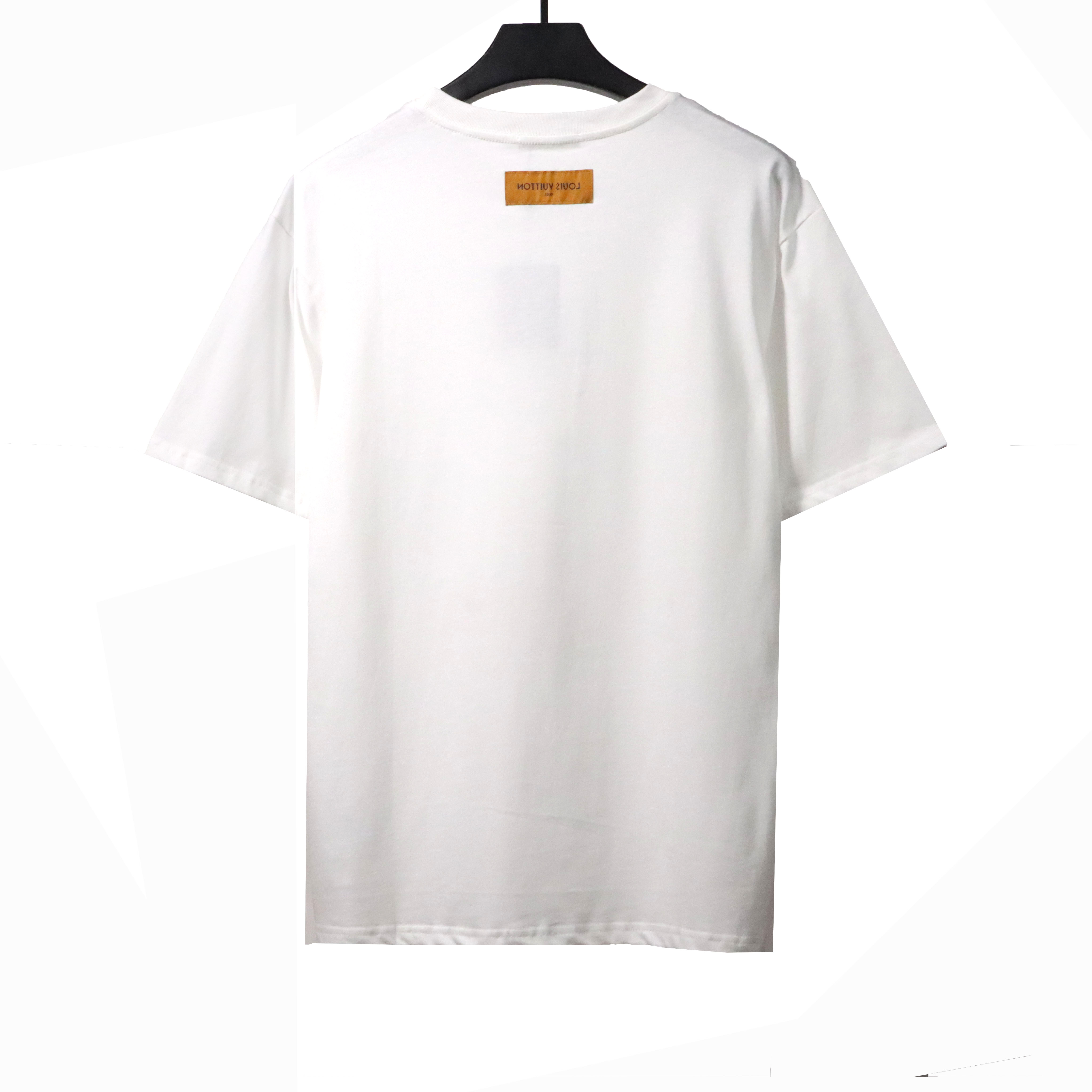  Louis Vuitton Joker smiley face logo print T-Shirts white