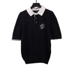 Louis Vuitton knitted color matching signature Polo T-Shirts