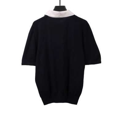 Louis Vuitton knitted color matching signature Polo T-Shirts 02