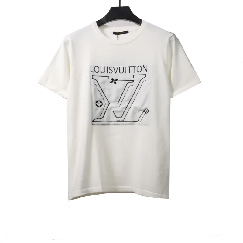 Louis Vuitton knitted letter round neck T-Shirts
