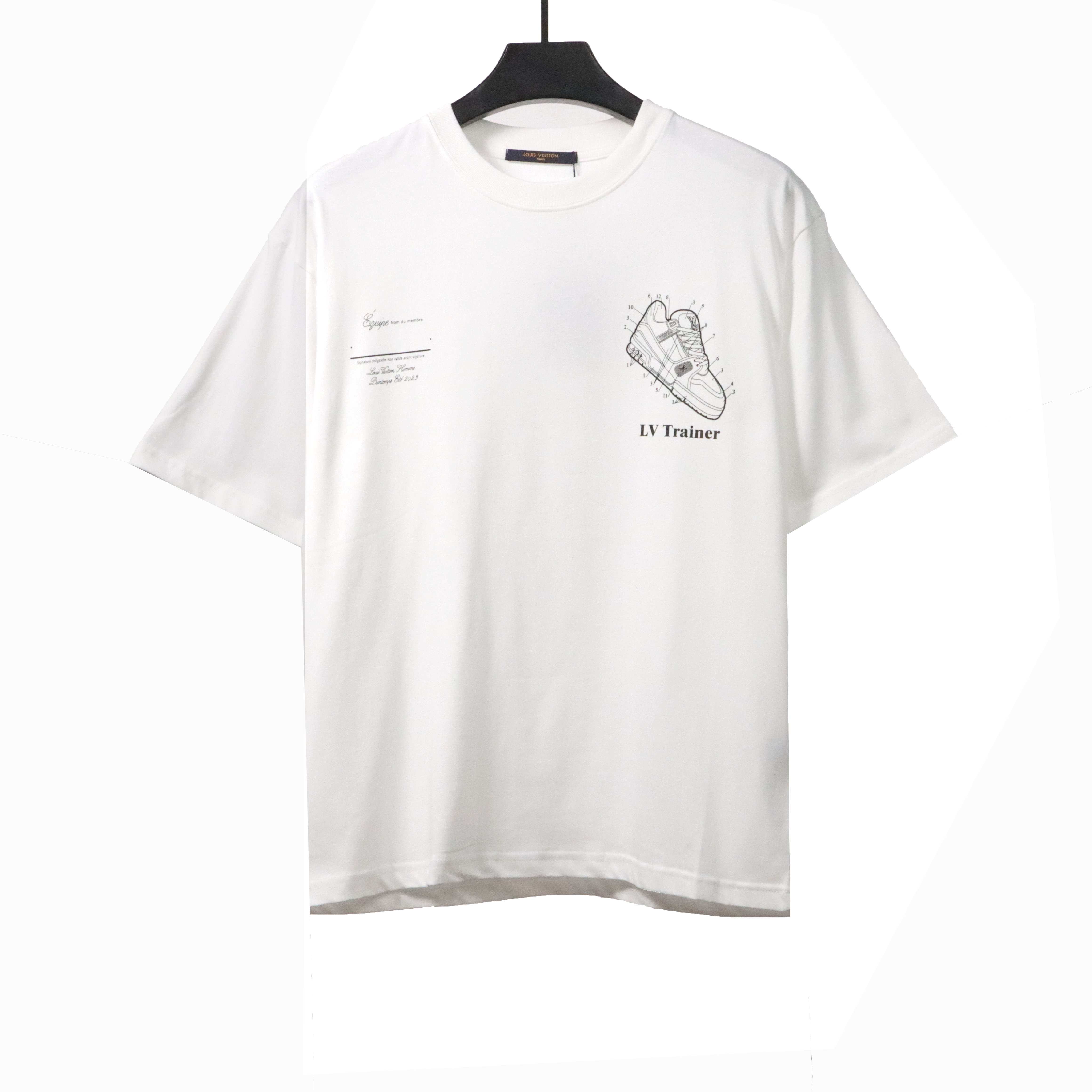 Louis Vuitton limited hand-painted shoe print T-Shirts white
