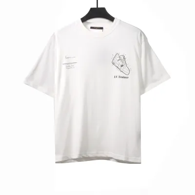 Louis Vuitton limited hand-painted shoe print T-Shirts white 01