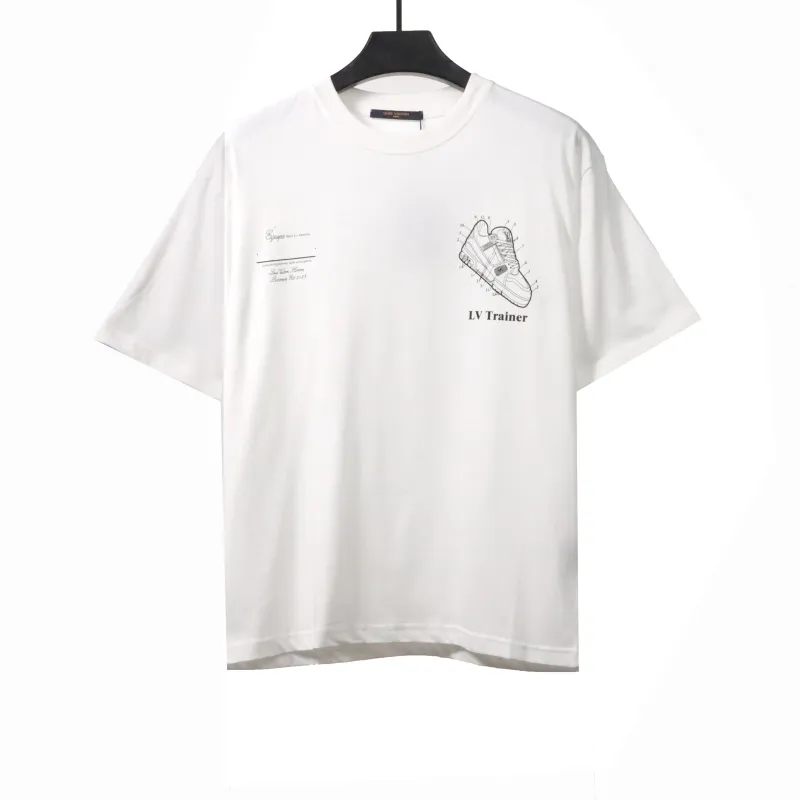 Louis Vuitton limited hand-painted shoe print T-Shirts white