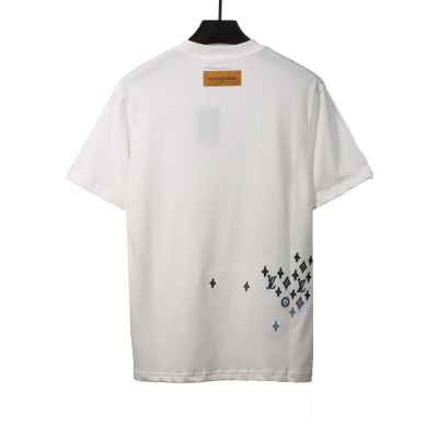 Louis Vuitton monogram hand-painted gradient T-Shirts white 02