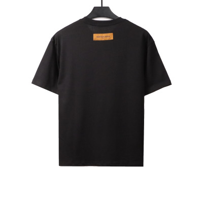  Louis Vuitton neckline multi-series pattern T-Shirts black 02