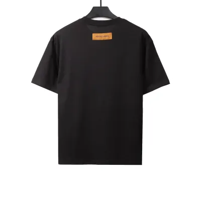  Louis Vuitton neckline multi-series pattern T-Shirts black 02