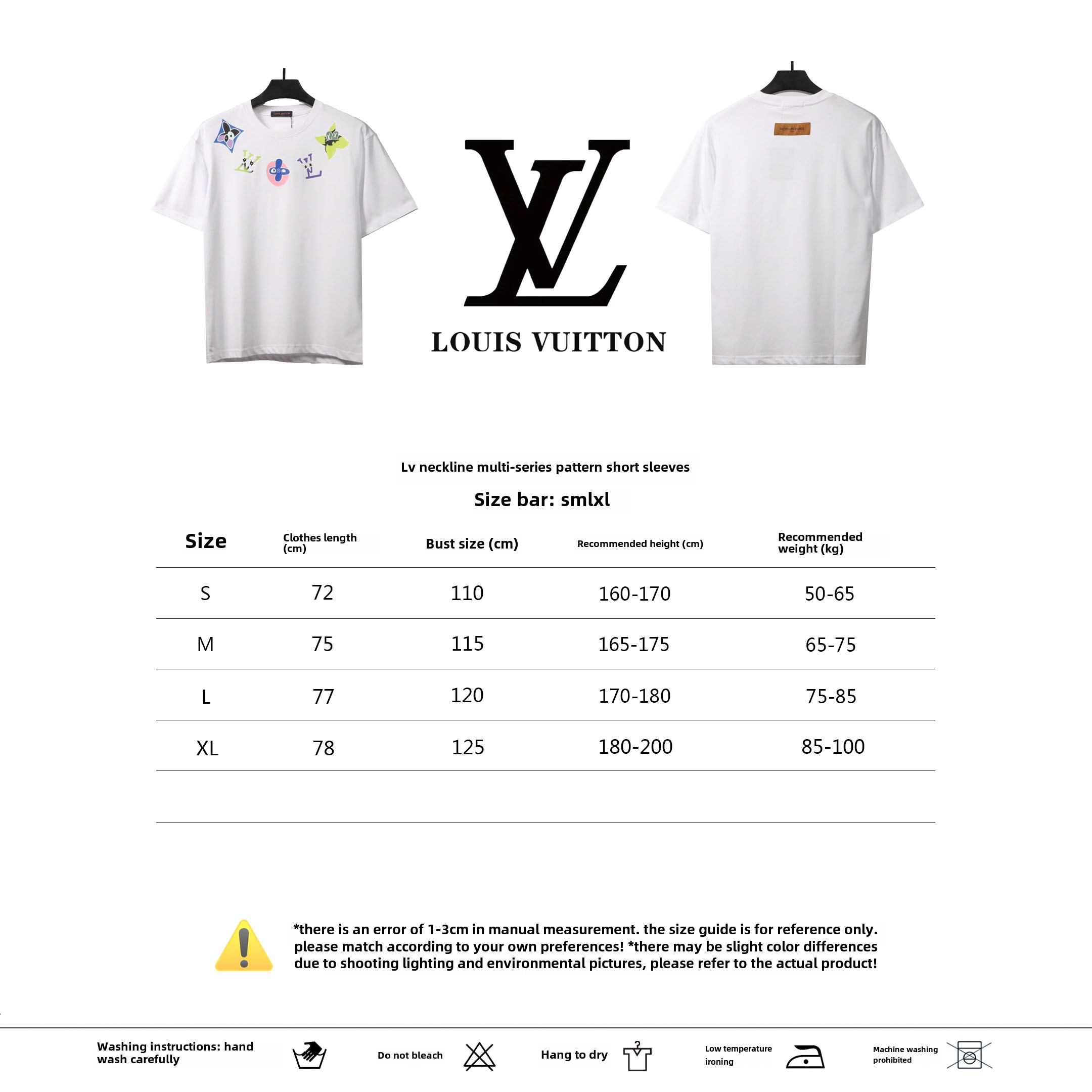 Louis Vuitton neckline multi-series pattern T-Shirts white