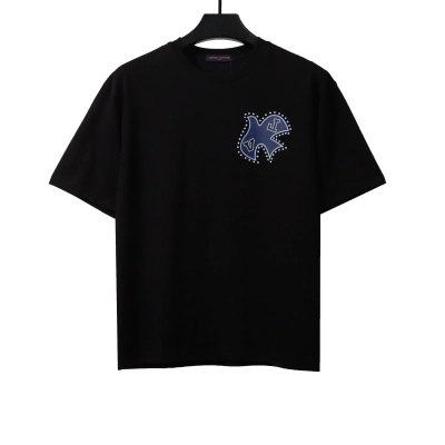 Louis Vuitton peace dove patch T-Shirts black 01
