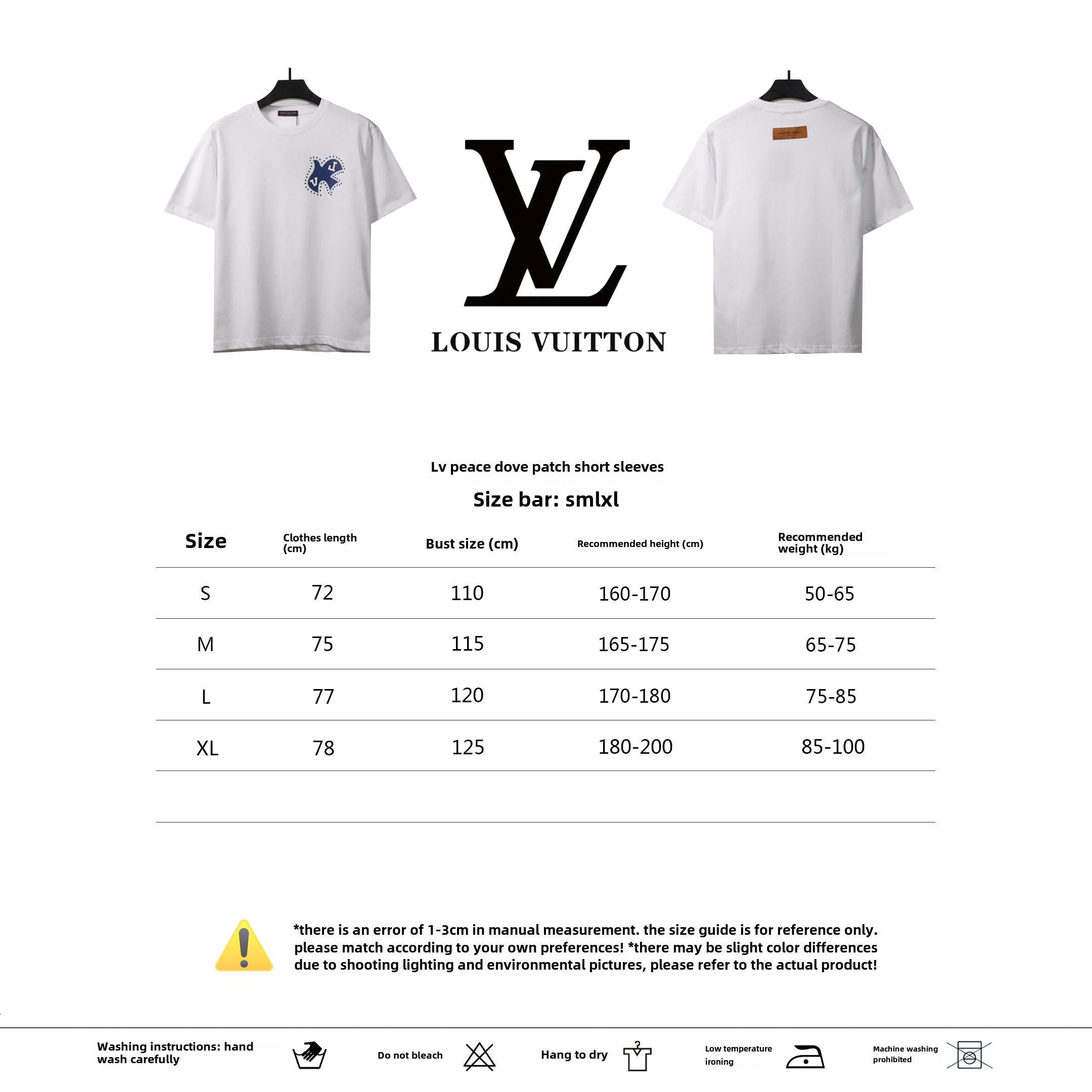 Louis Vuitton peace dove patch T-Shirts white