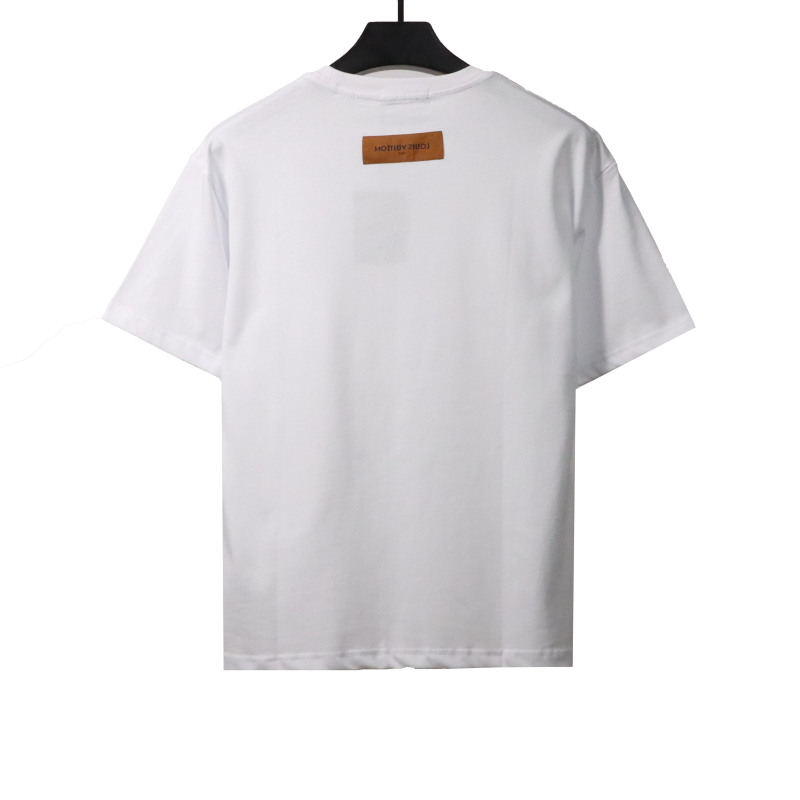  Louis Vuitton peace dove patch T-Shirts white