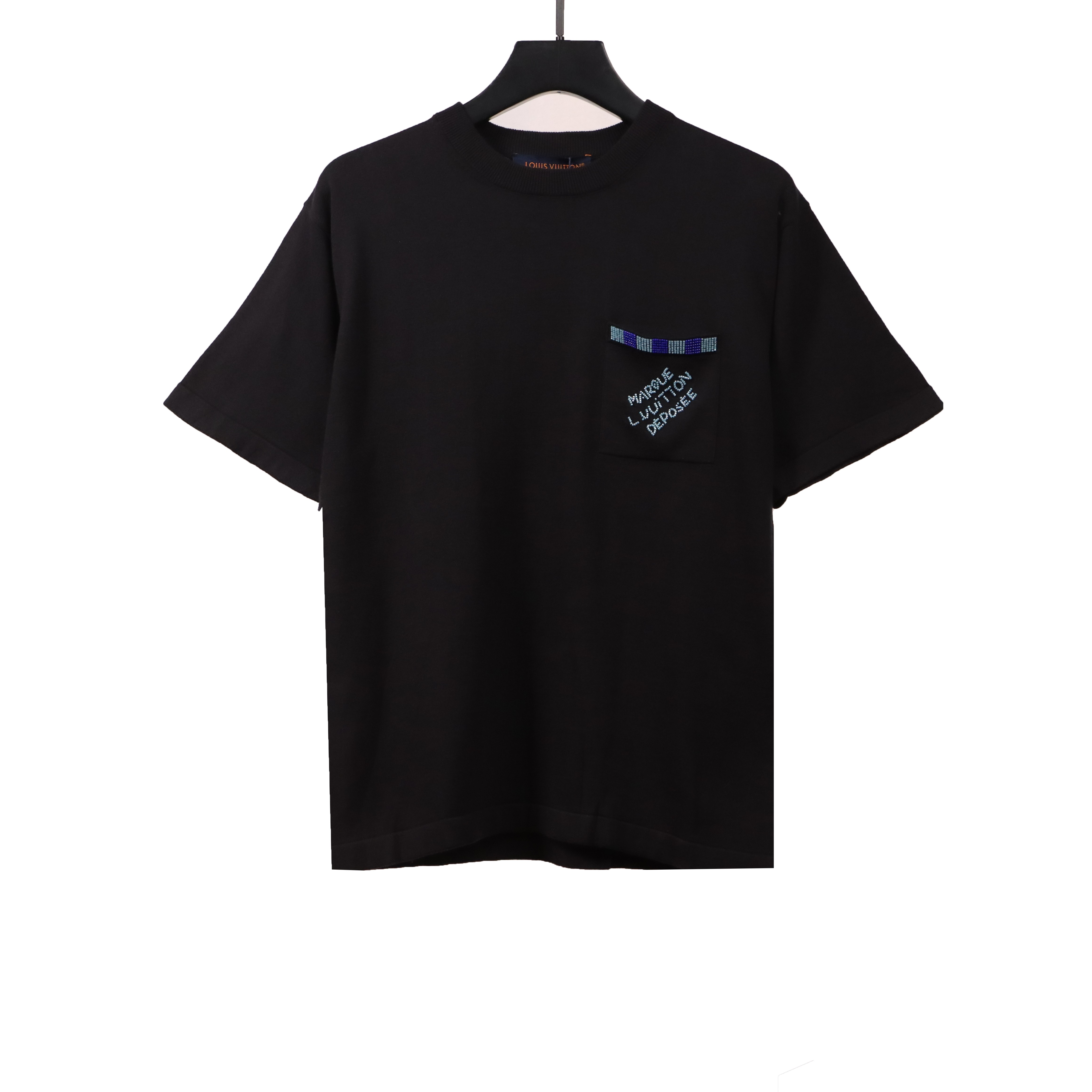  Louis Vuitton pocket beaded knitted T-Shirts