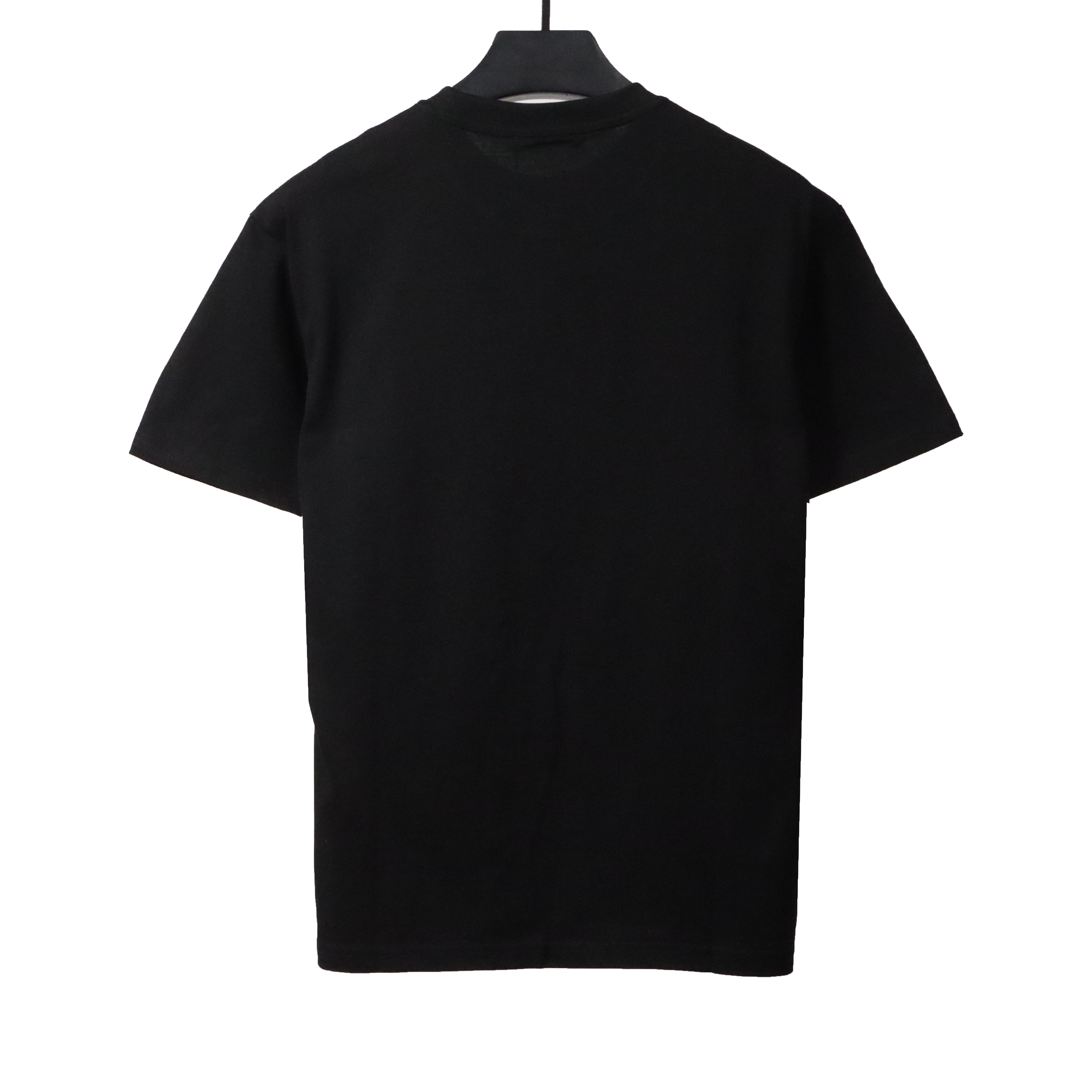 Louis Vuitton rainbow letter print T-Shirts black