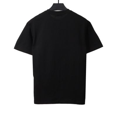  Louis Vuitton rainbow letter print T-Shirts black 01