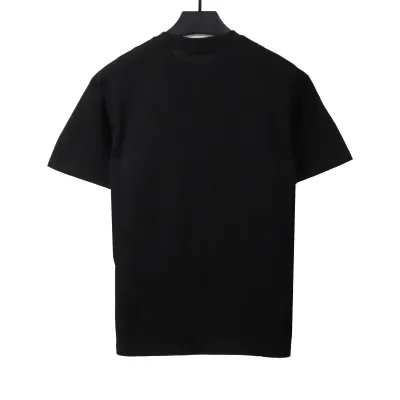  Louis Vuitton rainbow letter print T-Shirts black 01