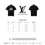  Louis Vuitton rainbow letter print T-Shirts black