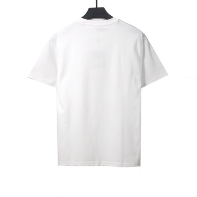  Louis Vuitton rainbow letter print T-Shirts white 02