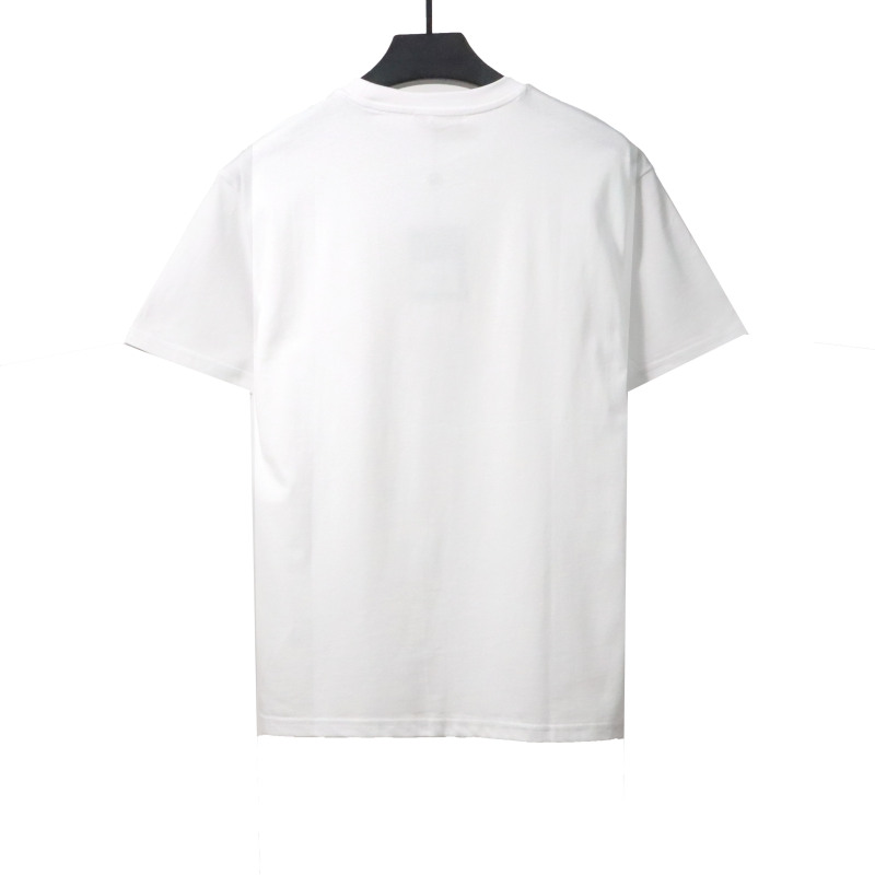  Louis Vuitton rainbow letter print T-Shirts white