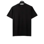  Louis Vuitton simple small logo embroidered T-Shirts black